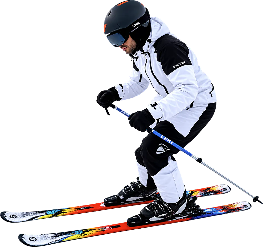 Junior Duarte skiing